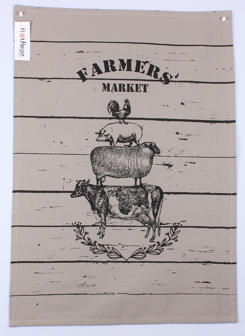 Farmers' Market Tea Towel. Code: TT-FM. image 0